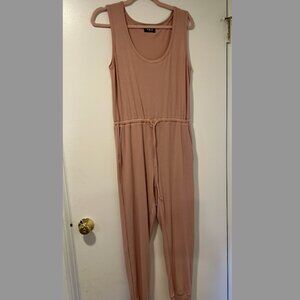 Vici Small Jumpsuit Dusty Rose, Pockets & Tie Waist NWOT